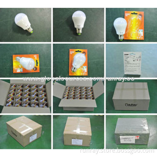 5W LED Bulb with E27/E26/B22 Socket, CE Mark, 85-265V AC Voltage, 450lm, Blister Card Packing